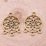 WYSIWYG 20pcs 14x18mm Antique Silver Color KC Gold Color Earring Connector For Jewelry Making DIY Jewelry Findings