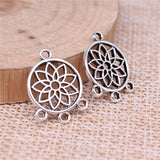 WYSIWYG 20pcs 14x18mm Antique Silver Color KC Gold Color Earring Connector For Jewelry Making DIY Jewelry Findings