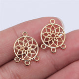 WYSIWYG 20pcs 14x18mm Antique Silver Color KC Gold Color Earring Connector For Jewelry Making DIY Jewelry Findings