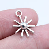 WYSIWYG 20pcs 14x18mm Antique Silver Color Sun Radiance Charms Pendant For DIY Jewelry Making Handmade Jewelry Craft Findings