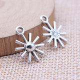 WYSIWYG 20pcs 14x18mm Antique Silver Color Sun Radiance Charms Pendant For DIY Jewelry Making Handmade Jewelry Craft Findings