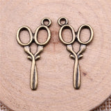 WYSIWYG 20pcs 14x29mm 2 Colors Charms Pendants Scissor For DIY Jewelry Handmade Making Accessories