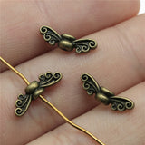 WYSIWYG 20pcs 14x4x3mm Butterfly Wing Beads Jewelry Making Angel Wings Charms Butterfly Wing Small Hole Spacer Beads