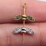 WYSIWYG 20pcs 14x4x3mm Butterfly Wing Beads Jewelry Making Angel Wings Charms Butterfly Wing Small Hole Spacer Beads
