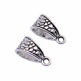 WYSIWYG 20pcs 14x7mm Carved Bail Beads Antique Silver Color For DIY Jewelry Making Jewelry Findings Jewelry Accessories