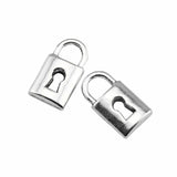 WYSIWYG 20pcs 14x8mm Pendant Lucky Lock Chinese Lucky Lock Charm Pendants Antique Silver Color Lock Lucky Pendants
