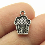 WYSIWYG 20pcs 15x10mm Cupcake Charms For Jewelry Making DIY Jewelry Findings Antique Silver Color Antique Bronze Color