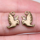 WYSIWYG 20pcs 15x11mm 3 Colors Flying Bird Charms DIY Pigeon Peace Dove Charm For Jewelry Making