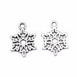WYSIWYG 20pcs 15x11mm Antique Silver Color Snowflake Charms Pendant For Jewelry Making DIY Jewelry Findings