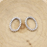 WYSIWYG 20pcs 15x11mm Pendant Oval Loops Oval Loops Charm Pendants For DIY Jewelry Making Oval Loops Pendants