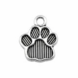 WYSIWYG 20pcs 15x12mm 2 Colors Metal Dog Paw Print Footprint Charms Pendant For Necklace Bracelet Jewelry Making Findings EF3918