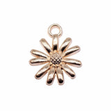 WYSIWYG 20pcs 15x12mm Antique Silver Color KC Gold Color Flowers chrysanthemum Charms For Jewelry Making DIY Jewelry Findings