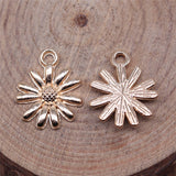 WYSIWYG 20pcs 15x12mm Antique Silver Color KC Gold Color Flowers chrysanthemum Charms For Jewelry Making DIY Jewelry Findings