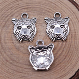 WYSIWYG 20pcs 15x12mm Antique Silver Color Tiger Charms Pendant For Jewelry Making DIY Jewelry Findings
