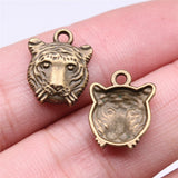 WYSIWYG 20pcs 15x12mm Antique Silver Color Tiger Charms Pendant For Jewelry Making DIY Jewelry Findings