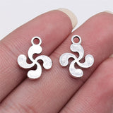 WYSIWYG 20pcs 15x12mm Antique Silver Color Vortex Spiral Charms Pendant For Jewelry Making DIY Jewelry Findings