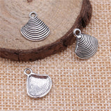 WYSIWYG 20pcs 15x13mm Antique Silver Color Shell Charm Jewelry Making Conch Shell Charm Pendant