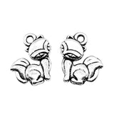 WYSIWYG 20pcs 15x14mm Charms Fox Antique Silver Color Pendants Crafts Making Findings Handmade Jewelry DIY For Necklace