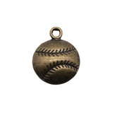 WYSIWYG 20pcs 15x15mm Baseball Charms Pendants For Jewelry Making Antique Silver Plated Antique Bronze Color Jewelry Findings
