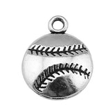 WYSIWYG 20pcs 15x15mm Baseball Charms Pendants For Jewelry Making Antique Silver Plated Antique Bronze Color Jewelry Findings