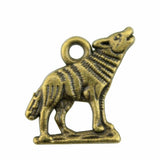 20pcs 15x15mm Charm Howl Wolf Howl Wolf Charms For Jewelry Making Antique Silver Color Wolf Charms ef0505