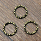 WYSIWYG 20pcs 15x15mm Small Circle Charms Connector Circle Charms For Jewelry Making 2 Colors Circle Charms