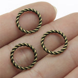 WYSIWYG 20pcs 15x15mm Small Circle Charms Connector Circle Charms For Jewelry Making 2 Colors Circle Charms