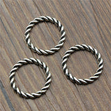 WYSIWYG 20pcs 15x15mm Small Circle Charms Connector Circle Charms For Jewelry Making 2 Colors Circle Charms