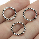 WYSIWYG 20pcs 15x15mm Small Circle Charms Connector Circle Charms For Jewelry Making 2 Colors Circle Charms