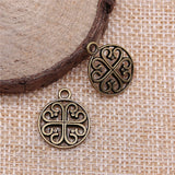 WYSIWYG 20pcs 15x1mm m 3 Colors Fashion Hollow Out Round Charms Jewelry Metal Alloy Jewelry Marking