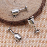 20pcs 15x6x6mm 3D Wineglass Charm Pendants For Jewelry Making Antique Silver Color 3D Goblet Pendants Charm 3D Wineglass EF4326