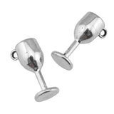 20pcs 15x6x6mm 3D Wineglass Charm Pendants For Jewelry Making Antique Silver Color 3D Goblet Pendants Charm 3D Wineglass EF4326