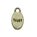 WYSIWYG 20pcs 15x8mm Trust Charms Antique Bronze Color Charms For Jewelry Making Jewelry Findings