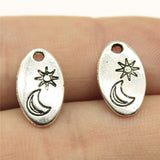WYSIWYG 20pcs 15x9mm Charms Moon And Sun Antique Silver Color Metal Alloy Jewelry DIY Accessories