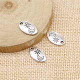 WYSIWYG 20pcs 15x9mm Charms Moon And Sun Antique Silver Color Metal Alloy Jewelry DIY Accessories