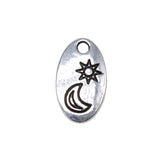 WYSIWYG 20pcs 15x9mm Charms Moon And Sun Antique Silver Color Metal Alloy Jewelry DIY Accessories