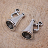 WYSIWYG 20pcs 15x9x9mm Charm Speaker 3 Colors 3D Speaker Loudspeaker Megaphone Cheerleading Charms For Jewelry Making