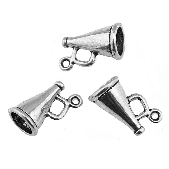 WYSIWYG 20pcs 15x9x9mm Charm Speaker 3 Colors 3D Speaker Loudspeaker Megaphone Cheerleading Charms For Jewelry Making