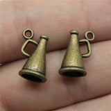 WYSIWYG 20pcs 15x9x9mm Charm Speaker 3 Colors 3D Speaker Loudspeaker Megaphone Cheerleading Charms For Jewelry Making