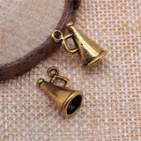 WYSIWYG 20pcs 15x9x9mm Charm Speaker 3 Colors 3D Speaker Loudspeaker Megaphone Cheerleading Charms For Jewelry Making