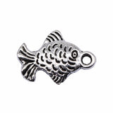 WYSIWYG 20pcs 16x11mm Antique Gold Color Antique Silver Color Fish Charms For Jewelry Making DIY Jewelry Findings