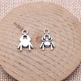 WYSIWYG 20pcs 16x11mm Antique Silver Color Cute Spider Charms For Jewelry Making