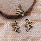 WYSIWYG 20pcs 16x12mm Pendant Witch Riding Broomstick Charm Pendants For Jewelry Making DIY Handmade Craft