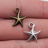 WYSIWYG 20pcs 16x14mm Antique Silver Color Antique Bronze Tiny Stafish Pendant Small Starfish Charm Pendant Tiny Starfish Charm