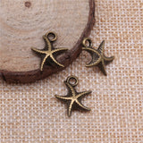 WYSIWYG 20pcs 16x14mm Antique Silver Color Antique Bronze Tiny Stafish Pendant Small Starfish Charm Pendant Tiny Starfish Charm