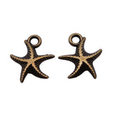 WYSIWYG 20pcs 16x14mm Antique Silver Color Antique Bronze Tiny Stafish Pendant Small Starfish Charm Pendant Tiny Starfish Charm