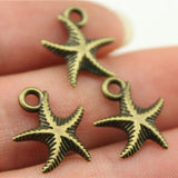 WYSIWYG 20pcs 16x14mm Antique Silver Color Antique Bronze Tiny Stafish Pendant Small Starfish Charm Pendant Tiny Starfish Charm