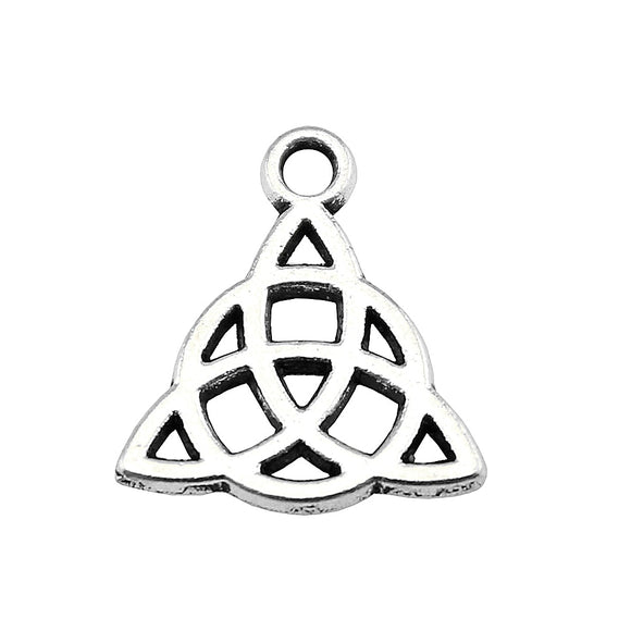 WYSIWYG 20pcs 16x14mm Charm Triquetra Sign Triquetra Amulet Charms For Jewelry Making Triquetra Symbol Charms