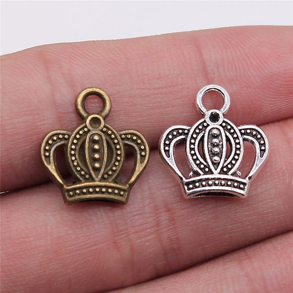 WYSIWYG 20pcs 16x15mm Pendant Crown Imperial Crown Charm Pendants For Jewelry Making Imperial Crown Pendants