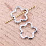WYSIWYG 20pcs 16x16mm Flower Charms Small Holes Flower Charm Bead Hollow Flower Charms Beads For Jewelry Making